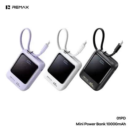 REMAX Built-in 40W Type-C Fast Charging Cable Power Bank 10000mAh