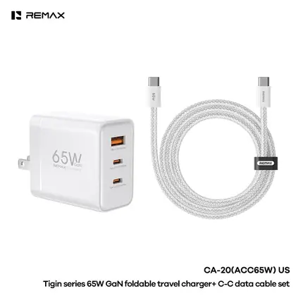 REMAX Tigin Series 65W GaN Foldable Travel Charger CA-20(ACC65W) CN/US