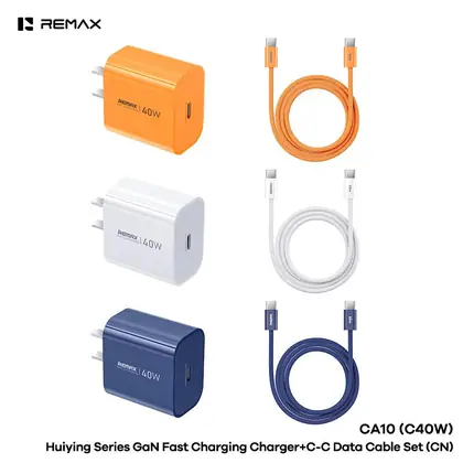 REMAX Huiying GaN fast Charger +C-C Cable Set CA10(C40W) CN