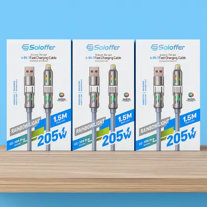CÂBLE DE CHARGE 4-EN-1 SOLOFFER CC-109 PRO