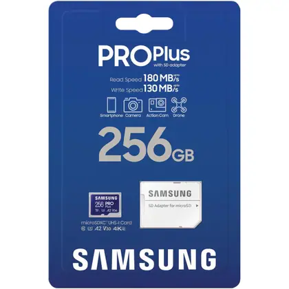 Carte Mémoire Samsung 256 Go Pro Plus