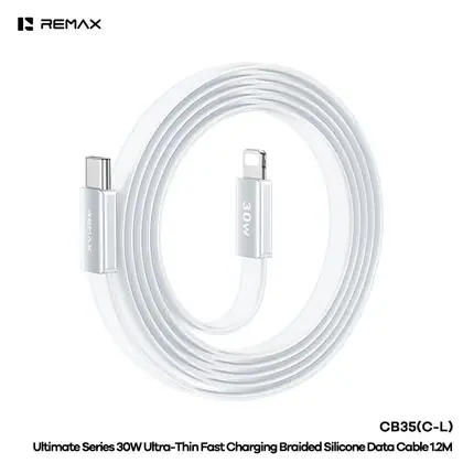 REMAX Ultimate Series 30W Ultra- Thin Fast Charging Braided Silicone Data Cable 1.2M CB35(C-L)