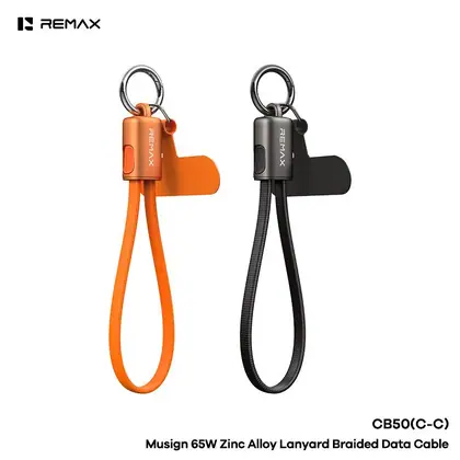 Musign 65W Zinc Alloy Lanyard Braided Data Cable 0.3M CB50 (C-C)