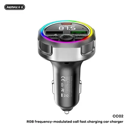 REMAX 48W RGB frequency- modulated call fast charging car charger