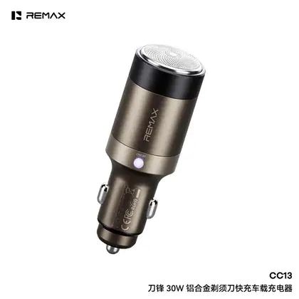 REMAX Blade Series 30W Aluminum Alloy Shaver Fast Car Charger