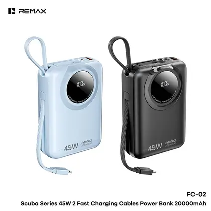 Scuba Series 45W 2 Fast Charging Cables Power Bank 20000mAh