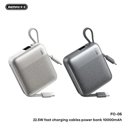 22.5W Fast Charging Cables Power Bank 10000mAh
