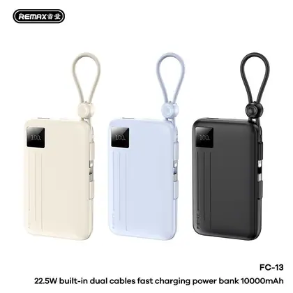 22.5W Dual cables fast charging power bank 10000mAh
