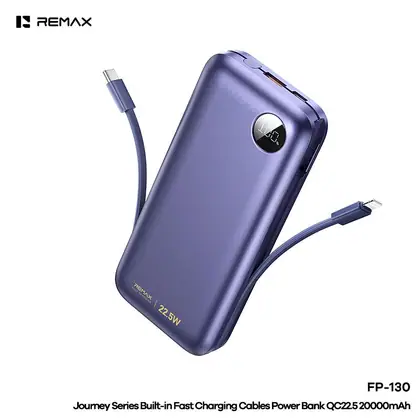 Journey Series Built-in Fast Charging Cables QC22.5 Power Bank 20000mAh