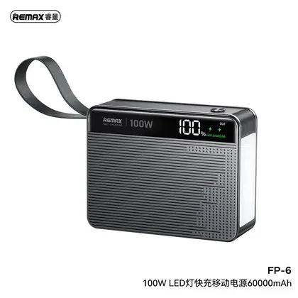 REMAX 100W LED light fast charging power bank 60000mAh