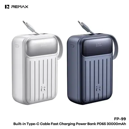 REMAX Built-in Type-C Cable Fast Charging Power Bank PD65 30000mAh