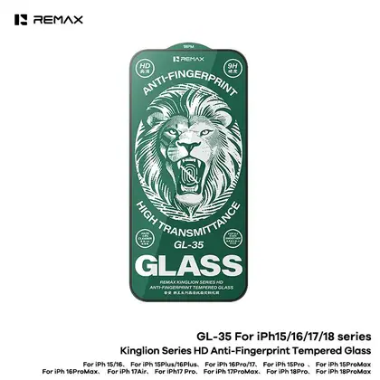 REMAX Kinglion Series HD Anti- Fingerprint Tempered Glass