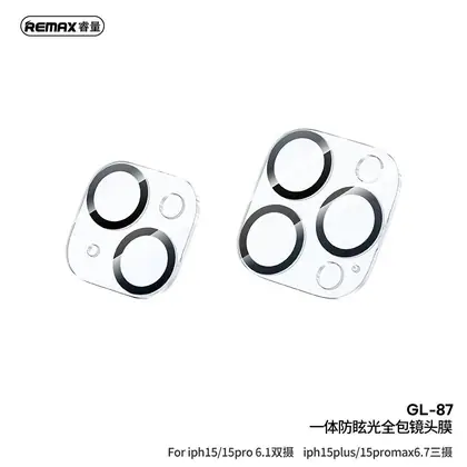 REMAX Integrated Anti-glare Fully Covered Lens Protector for iPh15 /iPhone 15 Plus GL-87 (Dual-lens,Triple-lens)