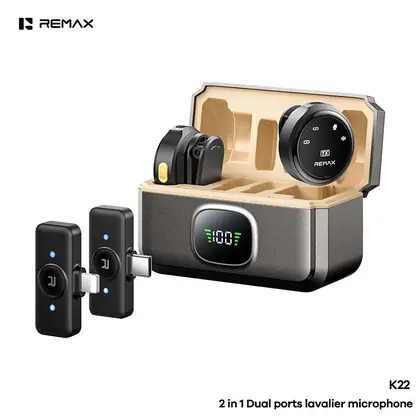 REMAX 2 in 1 Dual ports lavalier microphone