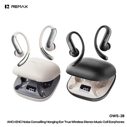 REMAX ANC+ENC Noise Cancelling Hanging Ear True Wireless Stereo Music Call Earphones