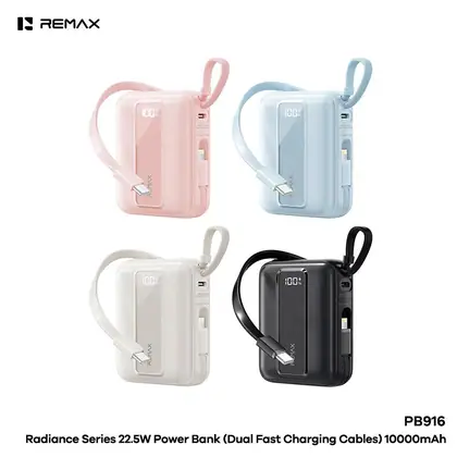 REMAX Radiance Series 22.5W Power Bank (Dual Fast Charging Cables) 10000mAh