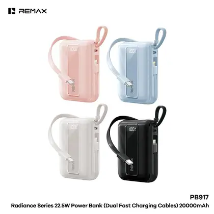 REMAX Radiance Series 22.5W Power Bank (Dual Fast Charging Cables) 20000mAh