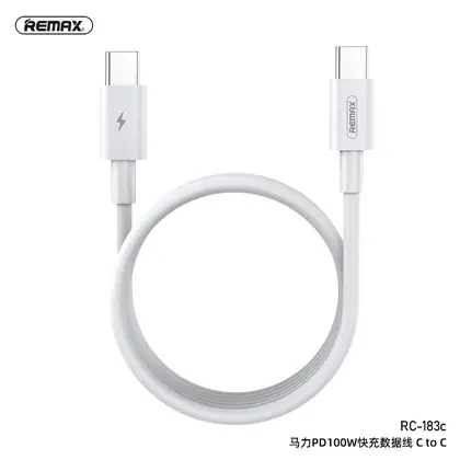REMAX Marlik Series Fast Charging Cable with Full Compatibility 2M RC-183а 6A 66W (A-C) RC-183c 100W (C-C) RC-183i 20W(C-L)