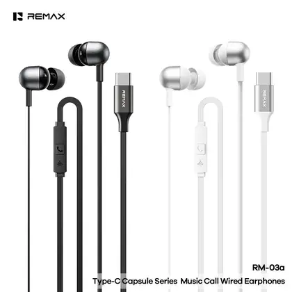 REMAX Type-C Capsule Series Music Call Wired Earphones