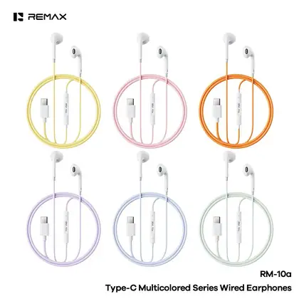 REMAX TypeC/3.5mm Multicolored Series Wired Earphones RM-10a