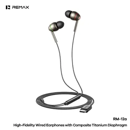 REMAX Type-C High-Fidelity Wired Earphones with Composite Titanium Diaphragm