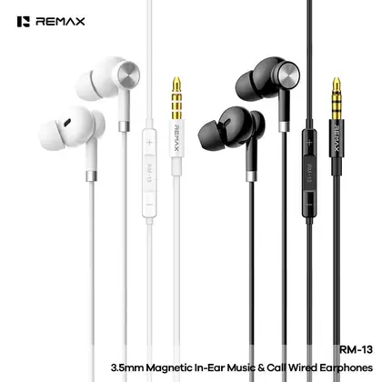 REMAX 3.5mm Magnetic In-Ear Music & Call Wired Earphones