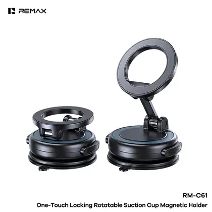 REMAX One-Touch Locking Rotatable Suction Cup Magnetic Holder