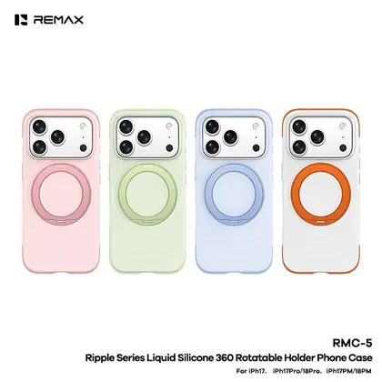 REMAX Ripple Series Liquid Silicone 360 Rotatable Holder Phone Case