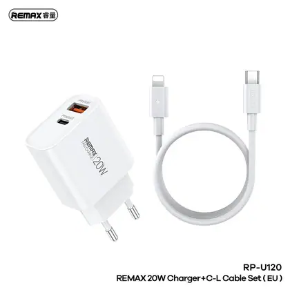 REMAX 20W A+C Charger+C-L Cable Set