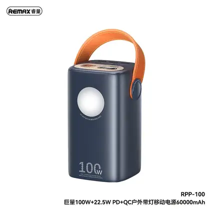 Gutitan Series 100W+22.5W PD+QC Outdoor Power Bank with Light 60000mAh