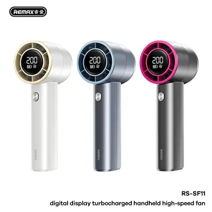 REMAX digital display turbocharged handheld high-speed fan