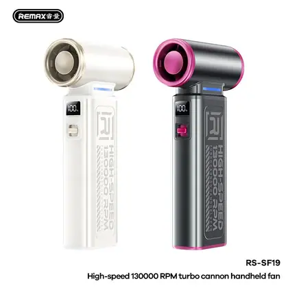 REMAX High-Speed 130000 RPM Turbo Cannon Handheld Fan