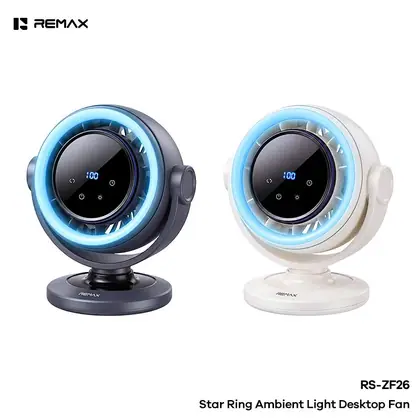 Star Ring Ambient Light Desktop Fan