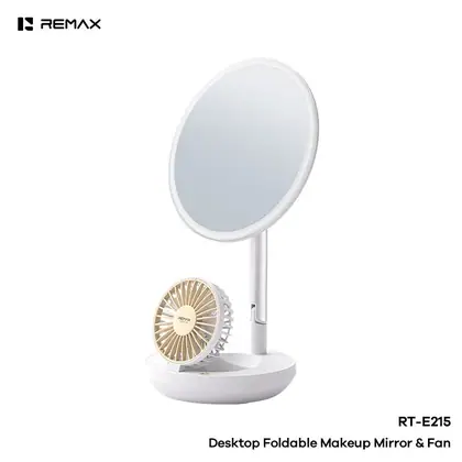 Desktop Foldable Makeup Mirror & Fan