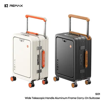 REMAX Wide Telescopic Handle Aluminum Frame Carry-On Suitcase
