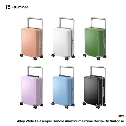 REMAX Alloy Wide Telescopic Handle Aluminum Frame Carry-On Suitcase