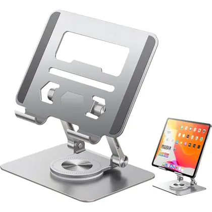 Support Ordinateur Portable avec Base Rotative à 360°