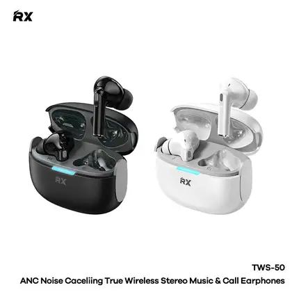 RX ANC Noise Cancelling True Wireless Stereo Music & Call Earphones