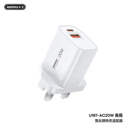 REMAX GaN Fast Charging Charger A+C U187-AC20W