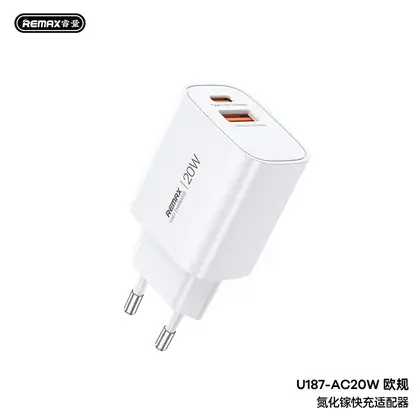 REMAX GaN Fast Charging Charger A+C U187-AC20W