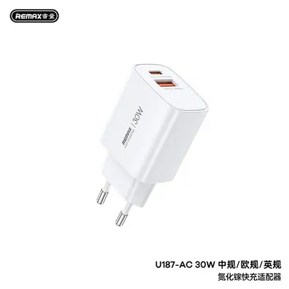 REMAX GaN Fast Charging Charger A+C U187-AC30W